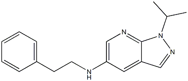 N-(2-phenylethyl)-1-(propan-2-yl)-1H-pyrazolo[3,4-b]pyridin-5-amine 구조식 이미지