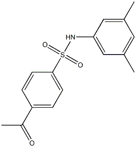 N-(3,5-dimethylphenyl)-4-acetylbenzene-1-sulfonamide 구조식 이미지