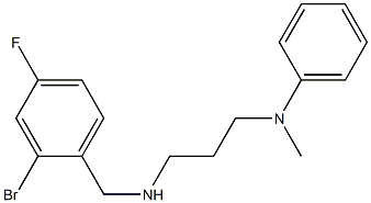 N-(3-{[(2-bromo-4-fluorophenyl)methyl]amino}propyl)-N-methylaniline 구조식 이미지