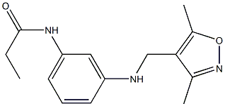 N-(3-{[(3,5-dimethyl-1,2-oxazol-4-yl)methyl]amino}phenyl)propanamide 구조식 이미지