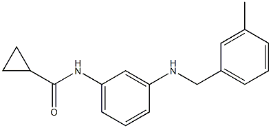 N-(3-{[(3-methylphenyl)methyl]amino}phenyl)cyclopropanecarboxamide 구조식 이미지