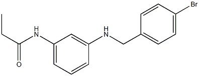 N-(3-{[(4-bromophenyl)methyl]amino}phenyl)propanamide 구조식 이미지