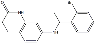 N-(3-{[1-(2-bromophenyl)ethyl]amino}phenyl)propanamide 구조식 이미지