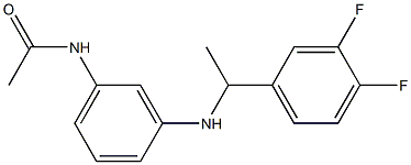 N-(3-{[1-(3,4-difluorophenyl)ethyl]amino}phenyl)acetamide 구조식 이미지