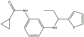 N-(3-{[1-(thiophen-2-yl)propyl]amino}phenyl)cyclopropanecarboxamide 구조식 이미지