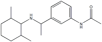 N-(3-{1-[(2,6-dimethylcyclohexyl)amino]ethyl}phenyl)acetamide 구조식 이미지