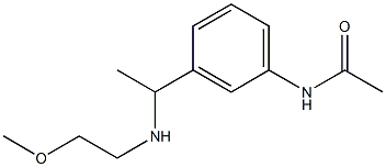 N-(3-{1-[(2-methoxyethyl)amino]ethyl}phenyl)acetamide 구조식 이미지