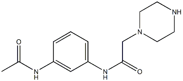 N-(3-acetamidophenyl)-2-(piperazin-1-yl)acetamide 구조식 이미지