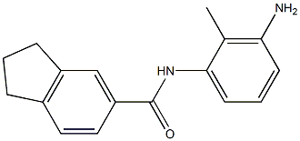 N-(3-amino-2-methylphenyl)-2,3-dihydro-1H-indene-5-carboxamide 구조식 이미지