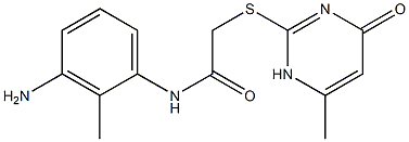 N-(3-amino-2-methylphenyl)-2-[(6-methyl-4-oxo-1,4-dihydropyrimidin-2-yl)sulfanyl]acetamide 구조식 이미지