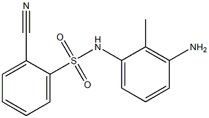 N-(3-amino-2-methylphenyl)-2-cyanobenzene-1-sulfonamide 구조식 이미지