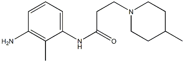 N-(3-amino-2-methylphenyl)-3-(4-methylpiperidin-1-yl)propanamide 구조식 이미지