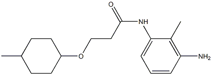 N-(3-amino-2-methylphenyl)-3-[(4-methylcyclohexyl)oxy]propanamide Structure
