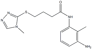 N-(3-amino-2-methylphenyl)-4-[(4-methyl-4H-1,2,4-triazol-3-yl)sulfanyl]butanamide Structure