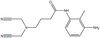 N-(3-amino-2-methylphenyl)-4-[bis(cyanomethyl)amino]butanamide 구조식 이미지