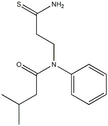 N-(3-amino-3-thioxopropyl)-3-methyl-N-phenylbutanamide Structure