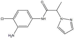 N-(3-amino-4-chlorophenyl)-2-(1H-pyrazol-1-yl)propanamide 구조식 이미지