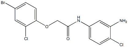 N-(3-amino-4-chlorophenyl)-2-(4-bromo-2-chlorophenoxy)acetamide 구조식 이미지