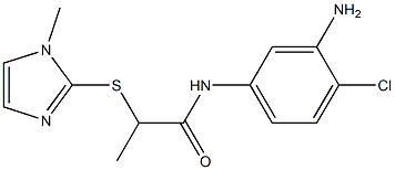 N-(3-amino-4-chlorophenyl)-2-[(1-methyl-1H-imidazol-2-yl)sulfanyl]propanamide 구조식 이미지