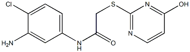 N-(3-amino-4-chlorophenyl)-2-[(4-hydroxypyrimidin-2-yl)sulfanyl]acetamide 구조식 이미지