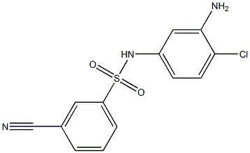 N-(3-amino-4-chlorophenyl)-3-cyanobenzene-1-sulfonamide 구조식 이미지