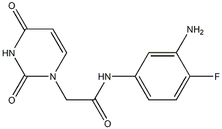 N-(3-amino-4-fluorophenyl)-2-(2,4-dioxo-1,2,3,4-tetrahydropyrimidin-1-yl)acetamide Structure