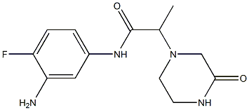 N-(3-amino-4-fluorophenyl)-2-(3-oxopiperazin-1-yl)propanamide 구조식 이미지