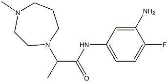 N-(3-amino-4-fluorophenyl)-2-(4-methyl-1,4-diazepan-1-yl)propanamide 구조식 이미지