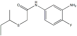 N-(3-amino-4-fluorophenyl)-2-(butan-2-ylsulfanyl)acetamide Structure