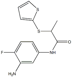 N-(3-amino-4-fluorophenyl)-2-(thiophen-2-ylsulfanyl)propanamide Structure