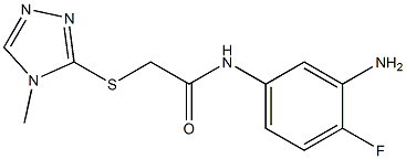 N-(3-amino-4-fluorophenyl)-2-[(4-methyl-4H-1,2,4-triazol-3-yl)sulfanyl]acetamide 구조식 이미지