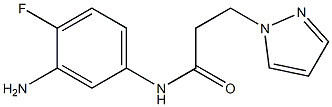 N-(3-amino-4-fluorophenyl)-3-(1H-pyrazol-1-yl)propanamide 구조식 이미지