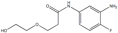 N-(3-amino-4-fluorophenyl)-3-(2-hydroxyethoxy)propanamide 구조식 이미지