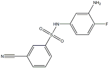 N-(3-amino-4-fluorophenyl)-3-cyanobenzene-1-sulfonamide 구조식 이미지