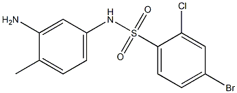 N-(3-amino-4-methylphenyl)-4-bromo-2-chlorobenzene-1-sulfonamide 구조식 이미지