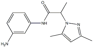 N-(3-aminophenyl)-2-(3,5-dimethyl-1H-pyrazol-1-yl)propanamide 구조식 이미지