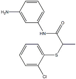 N-(3-aminophenyl)-2-[(2-chlorophenyl)sulfanyl]propanamide Structure