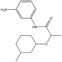 N-(3-aminophenyl)-2-[(3-methylcyclohexyl)oxy]propanamide 구조식 이미지