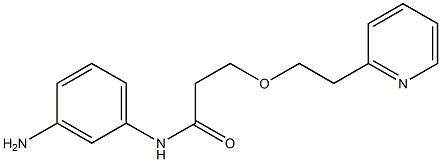 N-(3-aminophenyl)-3-[2-(pyridin-2-yl)ethoxy]propanamide 구조식 이미지