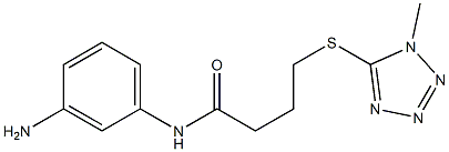 N-(3-aminophenyl)-4-[(1-methyl-1H-1,2,3,4-tetrazol-5-yl)sulfanyl]butanamide Structure