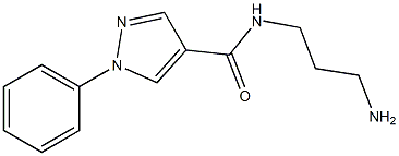 N-(3-aminopropyl)-1-phenyl-1H-pyrazole-4-carboxamide 구조식 이미지