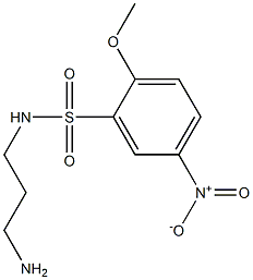 N-(3-aminopropyl)-2-methoxy-5-nitrobenzene-1-sulfonamide Structure
