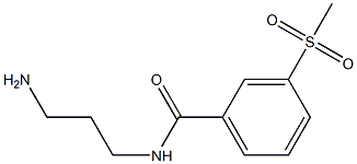 N-(3-aminopropyl)-3-(methylsulfonyl)benzamide 구조식 이미지