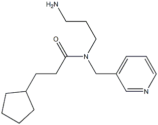 N-(3-aminopropyl)-3-cyclopentyl-N-(pyridin-3-ylmethyl)propanamide 구조식 이미지