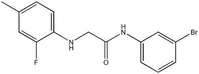 N-(3-bromophenyl)-2-[(2-fluoro-4-methylphenyl)amino]acetamide 구조식 이미지