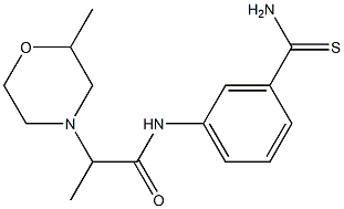 N-(3-carbamothioylphenyl)-2-(2-methylmorpholin-4-yl)propanamide 구조식 이미지