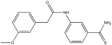 N-(3-carbamothioylphenyl)-2-(3-methoxyphenyl)acetamide 구조식 이미지