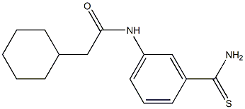 N-(3-carbamothioylphenyl)-2-cyclohexylacetamide 구조식 이미지