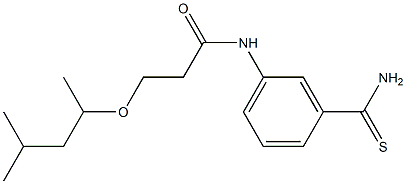 N-(3-carbamothioylphenyl)-3-[(4-methylpentan-2-yl)oxy]propanamide Structure