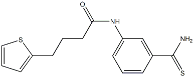 N-(3-carbamothioylphenyl)-4-(thiophen-2-yl)butanamide 구조식 이미지